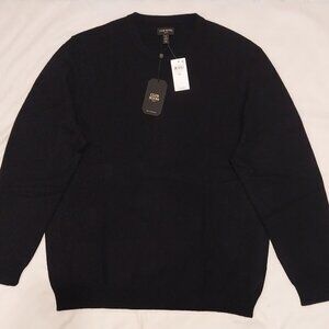 NWT Club Room Men's Cashmere Crew-Neck Sweater Size (XL), Color Black